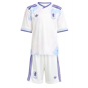 Aston Villa Jalkapallovaatteet Lasten Kolmas peliasu 2025-26 Lyhythihainen (+ Lyhyet housut)